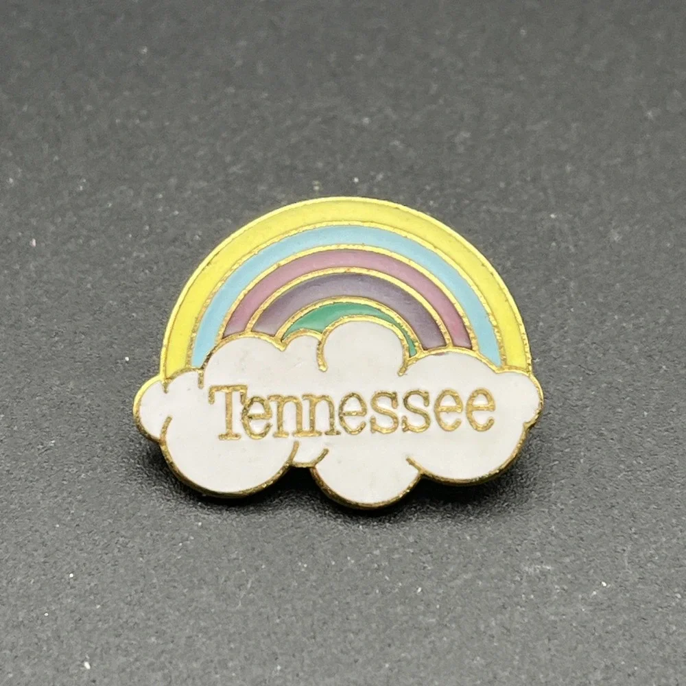 Tennessee Cloud Rainbow United States Of America Lapel Hat Pin